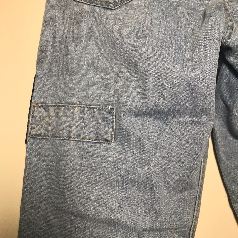 Patch denim straight jeans XL 33 foreve 21 - Picture 10 of 12